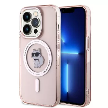   Karl Lagerfeld KLHMP14LHFCCNOP IML Choupette MagSafe iPhone 14 Pro 6.1", hátlap, tok, rózsaszín
