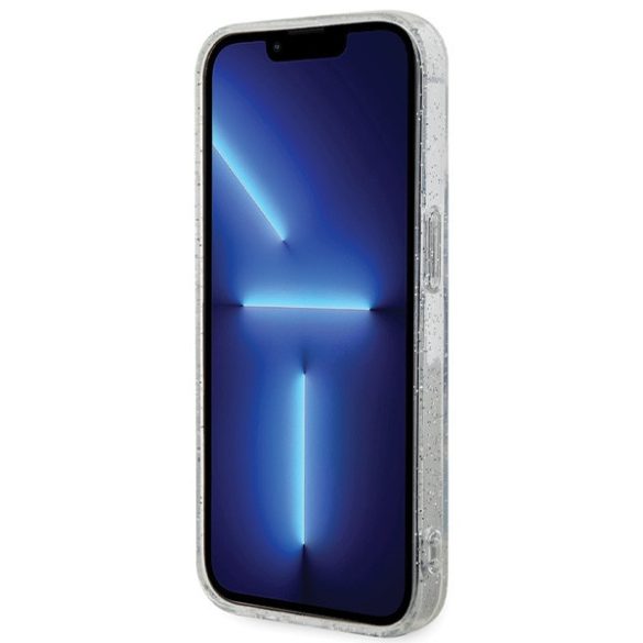 Karl Lagerfeld iPhone 14 Pro Karl&Choupette Glitter MagSafe (KLHMP14LHGKCNOT) magsafe kompatibilis hátlap, tok, átlátszó