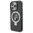 Karl Lagerfeld Ring Stand Karl&Choupette MagSafe case for iPhone 14 Pro tok, fekete