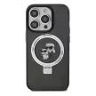 Karl Lagerfeld Ring Stand Karl&Choupette MagSafe case for iPhone 14 Pro tok, fekete