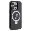 Karl Lagerfeld Ring Stand Karl&Choupette MagSafe case for iPhone 14 Pro tok, fekete