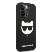 Karl Lagerfeld iPhone 14 Pro Silicone Choupette Head Magsafe (KLHMP14LSLCHBK) hátlap, tok, fekete