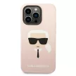 Karl Lagerfeld KLHMP14LSLKHLP Silicone Karl's Head Magsafe iPhone 14 Pro 6.1 " hátlap, tok,, rózsaszín
