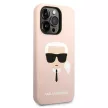 Karl Lagerfeld KLHMP14LSLKHLP Silicone Karl's Head Magsafe iPhone 14 Pro 6.1 " hátlap, tok,, rózsaszín