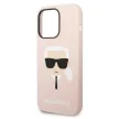 Karl Lagerfeld KLHMP14LSLKHLP Silicone Karl's Head Magsafe iPhone 14 Pro 6.1 " hátlap, tok,, rózsaszín