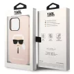 Karl Lagerfeld KLHMP14LSLKHLP Silicone Karl's Head Magsafe iPhone 14 Pro 6.1 " hátlap, tok,, rózsaszín