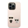 Karl Lagerfeld KLHMP14LSSKCI Silicone Karl & Choupette Magsafe iPhone 14 Pro 6.1 "hátlap, tok,, rózsaszín