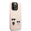 Karl Lagerfeld KLHMP14LSSKCI Silicone Karl & Choupette Magsafe iPhone 14 Pro 6.1 "hátlap, tok,, rózsaszín