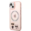 Karl Lagerfeld iPhone 14 Plus MagSafe Karl and Choupette (KLHMP14MHKCP) hátlap, tok, rózsaszín