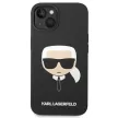 Karl Lagerfeld Silicone Karl's Head MagSafe case for iPhone 14 Plus tok, fekete