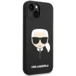 Karl Lagerfeld Silicone Karl's Head MagSafe case for iPhone 14 Plus tok, fekete