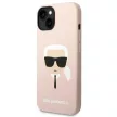 Karl Lagerfeld KLHMP14MSLKHLP Karl's Head Magsafe iPhone 14 Plus/15 Plus 6,7" hátlap, tok, rózsaszín