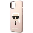 Karl Lagerfeld KLHMP14MSLKHLP Karl's Head Magsafe iPhone 14 Plus/15 Plus 6,7" hátlap, tok, rózsaszín