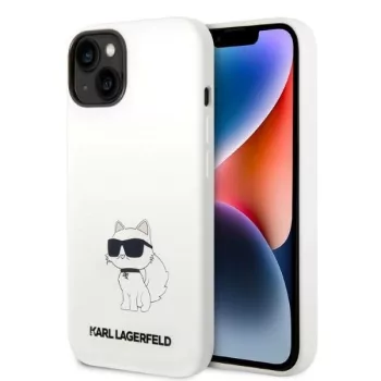   Karl Lagerfeld KLHMP14MSNCHBCH Silicone Choupette MagSafe iPhone 14 Plus/15 Plus 6,7" tok, fehér