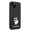 Karl Lagerfeld KLHMP14MSNCHBCK Silicone Choupette MagSafe iPhone 14 Plus/15 Plus 6,7" tok, fekete