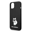 Karl Lagerfeld KLHMP14MSNCHBCK Silicone Choupette MagSafe iPhone 14 Plus/15 Plus 6,7" tok, fekete