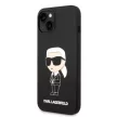 Karl Lagerfeld KLHMP14MSNIKBCK Silicone Ikonik Magsafe iPhone 14 Plus/15 Plus 6,7" hátlap, tok, fekete