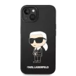 Karl Lagerfeld KLHMP14MSNIKBCK Silicone Ikonik Magsafe iPhone 14 Plus/15 Plus 6,7" hátlap, tok, fekete