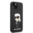 Karl Lagerfeld KLHMP14MSNIKBCK Silicone Ikonik Magsafe iPhone 14 Plus/15 Plus 6,7" hátlap, tok, fekete