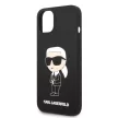 Karl Lagerfeld KLHMP14MSNIKBCK Silicone Ikonik Magsafe iPhone 14 Plus/15 Plus 6,7" hátlap, tok, fekete
