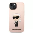 Karl Lagerfeld KLHMP14MSNIKBCP Silicone Ikonik Magsafe iPhone 14 Plus/15 Plus 6.7" hátlap, tok, rózsaszín