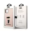 Karl Lagerfeld KLHMP14MSNIKBCP Silicone Ikonik Magsafe iPhone 14 Plus/15 Plus 6.7" hátlap, tok, rózsaszín