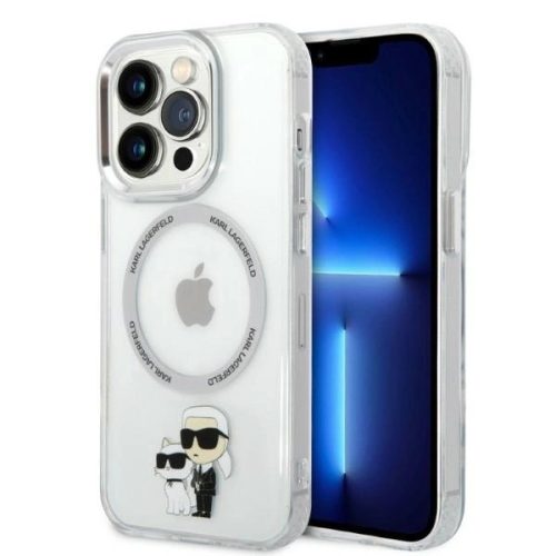 Karl Lagerfeld Magsafe IML NFT Karl&Choupette iPhone 14 Pro Max 6,7" KLHMP14XHNKCIT hátlap, tok, átlátszó