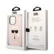 Karl Lagerfeld MagSafe Compatible Case Liquid Silicone Karl Head iPhone 14 Pro Max (KLHMP14XSLKHLP) MagSafe hátlap, tok, rózsaszín