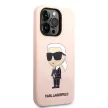 Karl Lagerfeld KLHMP14XSNIKBCP Silicone Ikonik Magsafe iPhone 14 Pro Max 6.7" hátlap, tok, rózsaszín