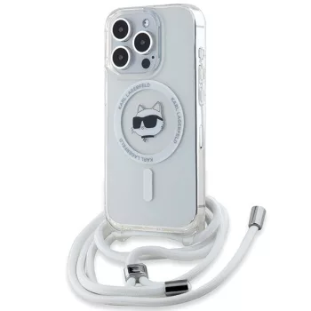   Karl Lagerfeld KLHMP15LHCCHNT IML Choupette Head & Cord Magsafe iPhone 15 Pro 6.1" hátlap, tok, átlátszó
