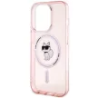 Karl Lagerfeld KLHMP15LHFCCNOP IML Choupette MagSafe iPhone 15 Pro 6.1", hátlap, tok, rózsaszín