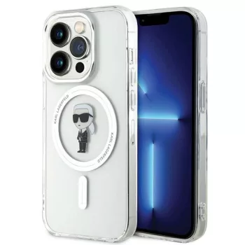   Karl Lagerfeld HC Magsafe IML Ikonik iPhone 15 Pro 6,1" KLHMP15LHFCKNOT, átlátszó