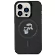 Karl Lagerfeld KLHMP15LHGKKCNOK Karl&Choupette Glitter MagSafe iPhone 15 Pro 6.1", hátlap, tok, fekete