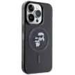Karl Lagerfeld KLHMP15LHGKKCNOK Karl&Choupette Glitter MagSafe iPhone 15 Pro 6.1", hátlap, tok, fekete