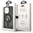 Karl Lagerfeld KLHMP15LHGKKCNOK Karl&Choupette Glitter MagSafe iPhone 15 Pro 6.1", hátlap, tok, fekete