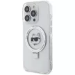 Karl Lagerfeld KLHMP15LHMRSCHH Choupette Head MagSafe Ring iPhone 15 Pro 6.1", hátlap, tok, fehér