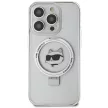 Karl Lagerfeld KLHMP15LHMRSCHH Choupette Head MagSafe Ring iPhone 15 Pro 6.1", hátlap, tok, fehér