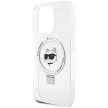Karl Lagerfeld KLHMP15LHMRSCHH Choupette Head MagSafe Ring iPhone 15 Pro 6.1", hátlap, tok, fehér