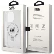 Karl Lagerfeld KLHMP15LHMRSCHH Choupette Head MagSafe Ring iPhone 15 Pro 6.1", hátlap, tok, fehér