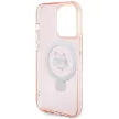 Karl Lagerfeld KLHMP15LHMRSCHP Choupette Head MagSafe Ring iPhone 15 Pro 6.1", hátlap, tok, rózsaszín