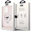 Karl Lagerfeld KLHMP15LHMRSCHP Choupette Head MagSafe Ring iPhone 15 Pro 6.1", hátlap, tok, rózsaszín