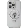 Karl Lagerfeld KLHMP14LHMRSKCH Ring Stand Karl&Choupette MagSafe iPhone 14 Pro 6.1", hátlap, tok, fehér