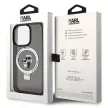 Karl Lagerfeld KLHMP15LHMRSKCK Ring Stand Karl&Choupette MagSafe iPhone 15 Pro 6.1", hátlap, tok, fekete