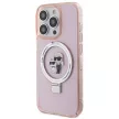 Karl Lagerfeld KLHMP15LHMRSKCP Ring Stand Karl&Choupette MagSafe iPhone 15 Pro tok, rózsaszín