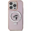 Karl Lagerfeld KLHMP15LHMRSKCP Ring Stand Karl&Choupette MagSafe iPhone 15 Pro tok, rózsaszín