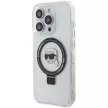 Karl Lagerfeld KLHMP15LHMRSKHHH Ring Stand Karl Head MagSafe iPhone 15 Pro 6.1", hátlap, tok, fehér