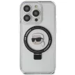 Karl Lagerfeld KLHMP15LHMRSKHHH Ring Stand Karl Head MagSafe iPhone 15 Pro 6.1", hátlap, tok, fehér