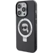 Karl Lagerfeld KLHMP15LHMRSKHK Ring Stand Karl Head MagSafe iPhone 15 Pro 6.1", hátlap, tok, fekete