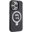 Karl Lagerfeld KLHMP15LHMRSKHK Ring Stand Karl Head MagSafe iPhone 15 Pro 6.1", hátlap, tok, fekete