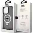 Karl Lagerfeld KLHMP15LHMRSKHK Ring Stand Karl Head MagSafe iPhone 15 Pro 6.1", hátlap, tok, fekete
